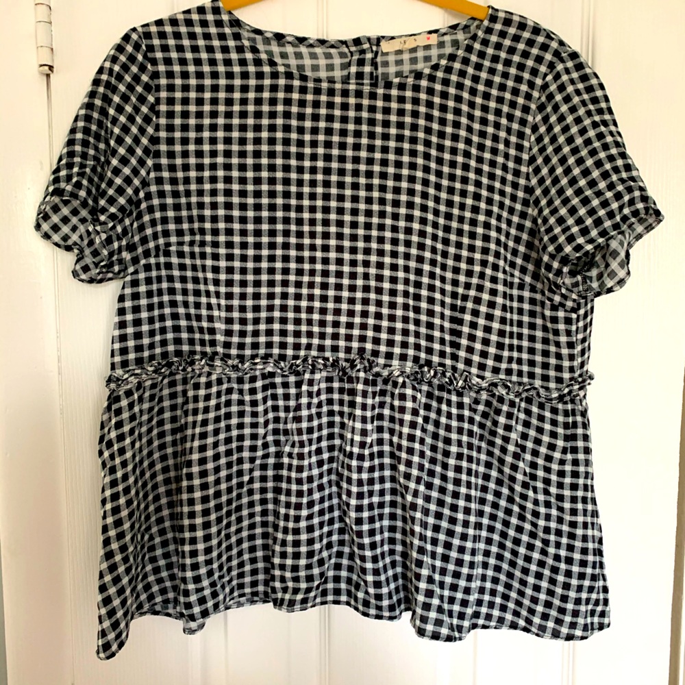 Anthropologie Gingham top